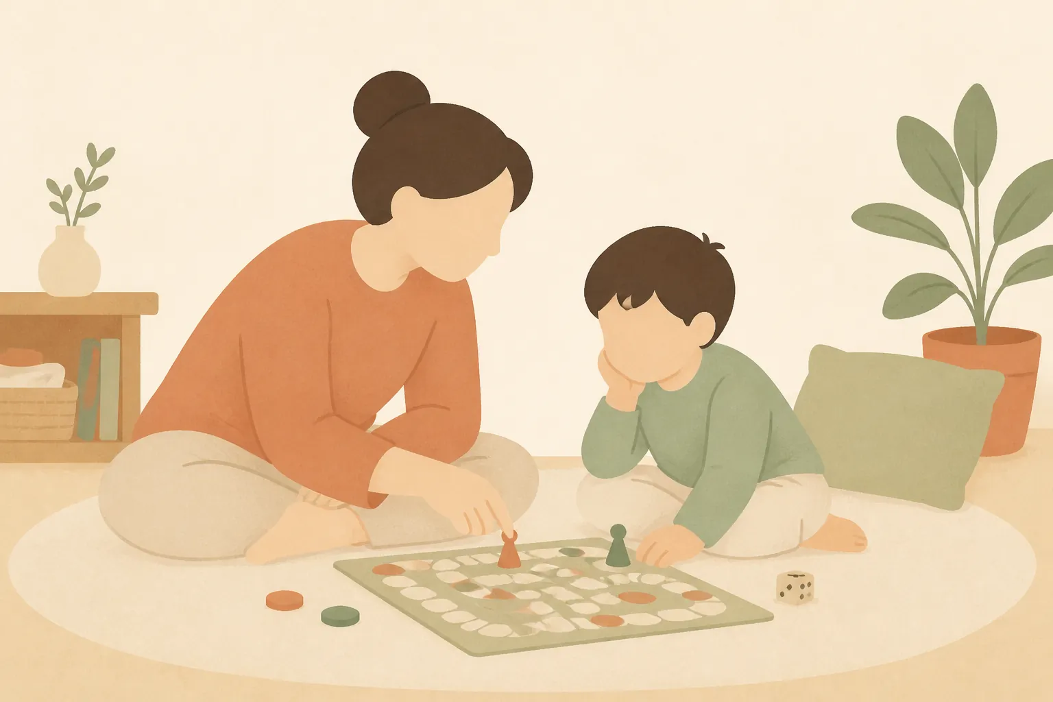 만 5세 첫 보드게임 — 규칙과 '져도 괜찮아'를 배우는 시간 대표 이미지