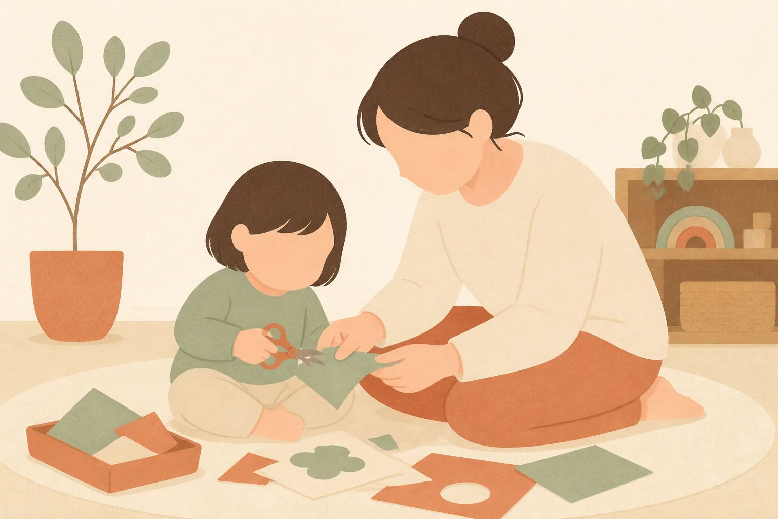 만 3세 가위질 시작 — 손끝이 자라는 종이 놀이 넷 대표 이미지