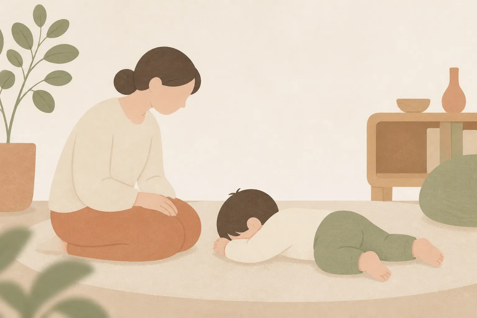 20개월 떼쓰기, 드러누워 우는 아이 대처법